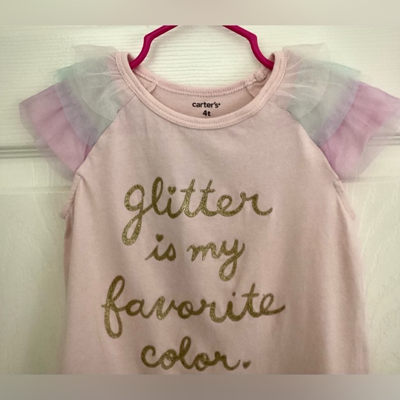 “Glitter Is My Favorite color” Carters Shirt - Picture 3 of 6